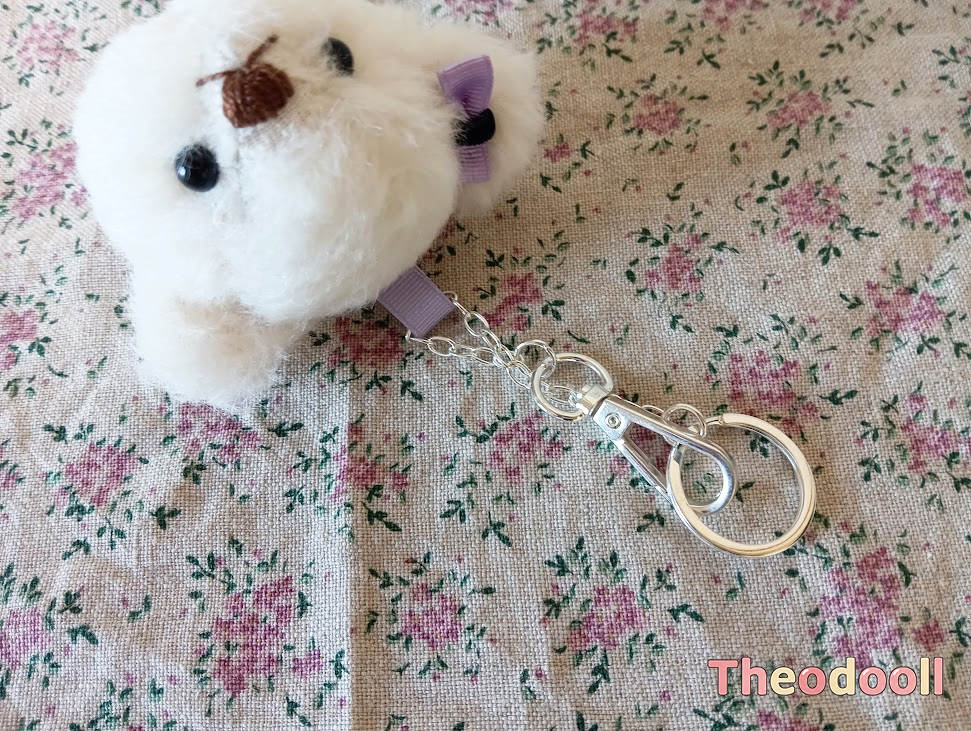 真っ白くまさんのお顔バッグチャーム