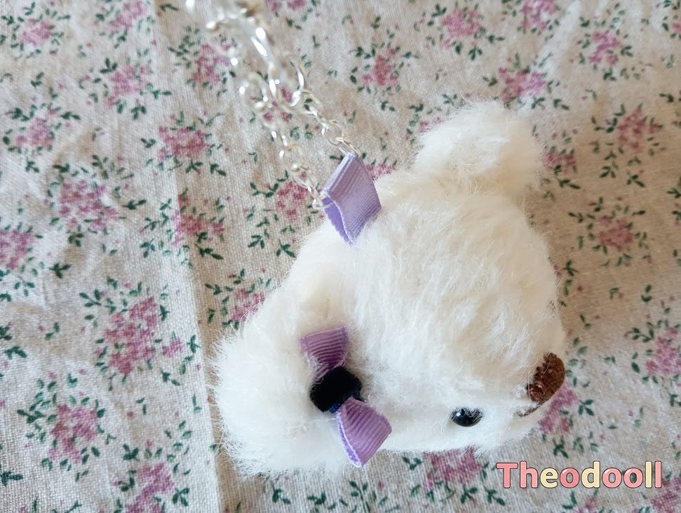 真っ白くまさんのお顔バッグチャーム